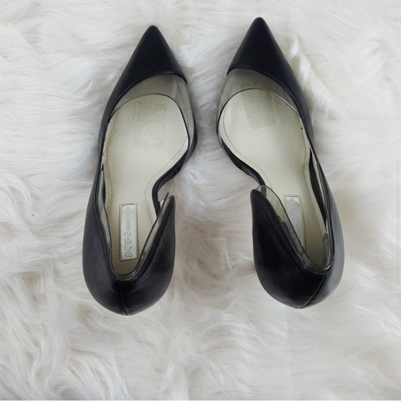 BCBG D'Orsay Heel, Black & Smoke Clear Detail, Size 6, Reposh, Party/Formal - Picture 6 of 7